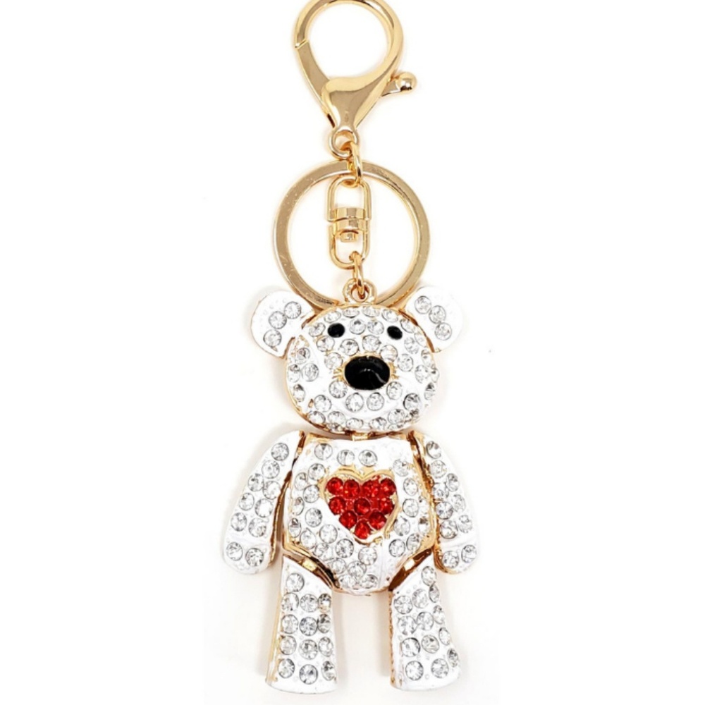 Crystal bear keychain